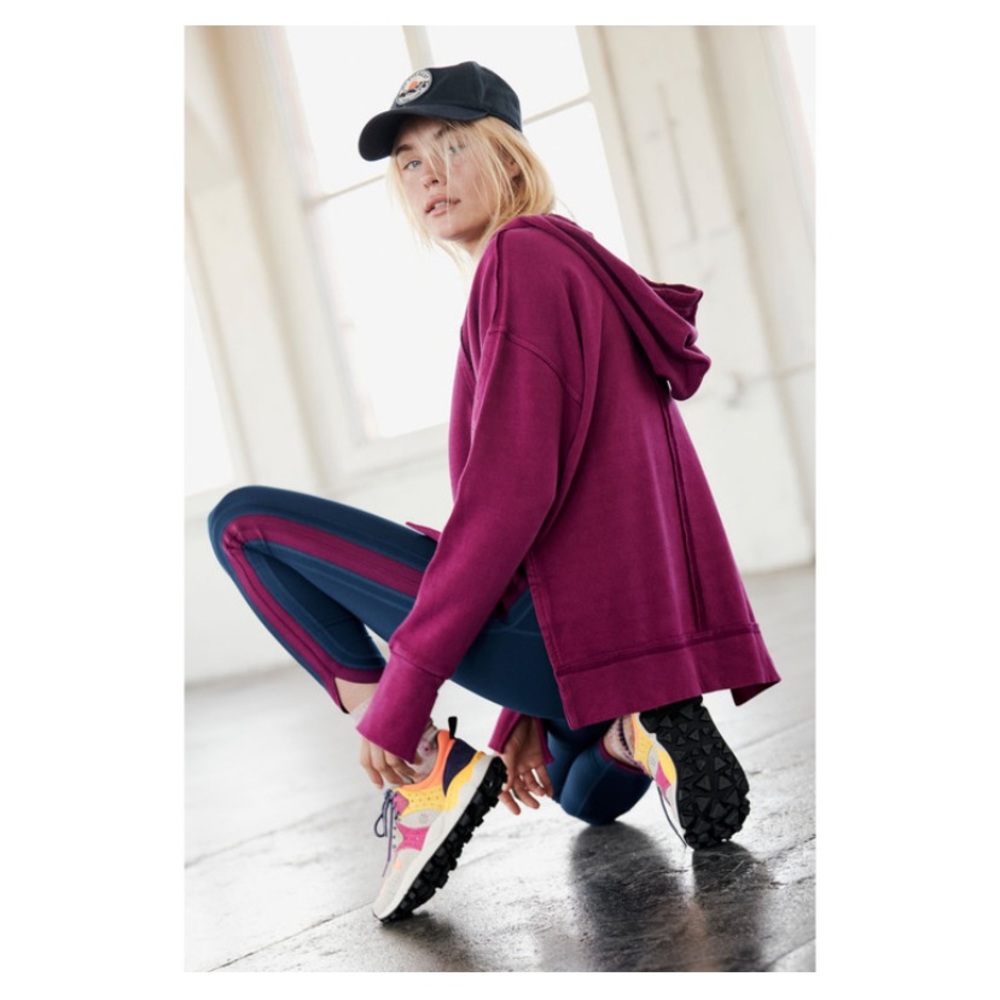 Free People Only One Zip Up Hoodie Magenta - Picture 6 of 7